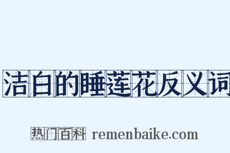 洁白的睡莲花反义词是什么意思的图片